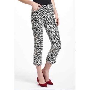 Anthropologie Lace Slim Cropped Pants 4 Petite
